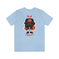 A.J Green Cincinnati Bengals, Soft Cotton Bella and Canvas Short Sleeve Tee shirt