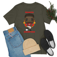 Marcus Rashford Manchester United, Soft Cotton Bella and Canvas Short Sleeve Tee shirt