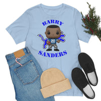 Barry Sanders Detroit Lions, Soft Cotton Bella and Canvas Short Sleeve Tee shirt