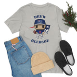 Drew Bledsoe New England Patriots, Soft Cotton Bella and Canvas Short Sleeve Tee shirt