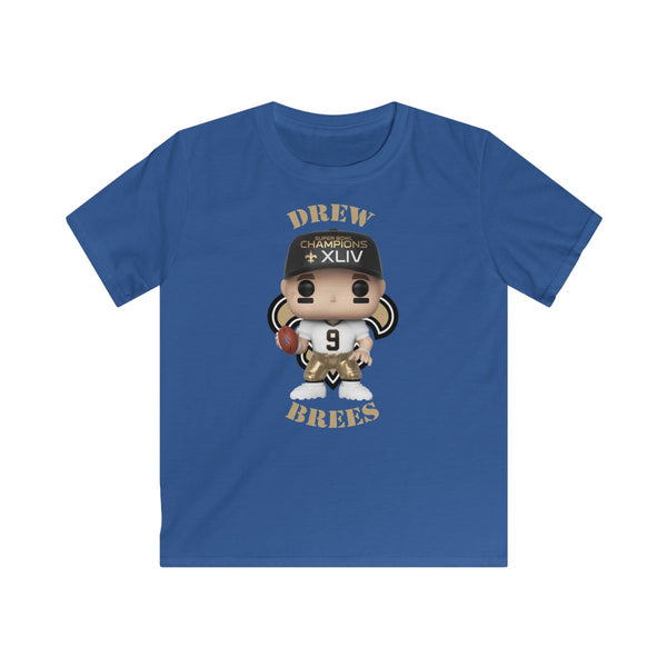 Drew Brees New Orleans Saints Superbowl, Kids Gildan Softstyle Tee Shirt
