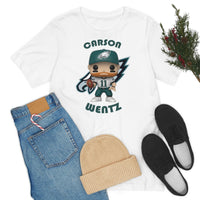 Carson Wentz Philadelphia Eagles (White Jersey), Soft Cotton Bella and Canvas Short Sleeve Tee shirt