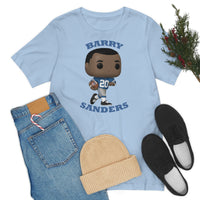 Barry Sanders Detroit Lions, Soft Cotton Bella and Canvas Short Sleeve Tee shirt