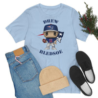 Drew Bledsoe New England Patriots, Soft Cotton Bella and Canvas Short Sleeve Tee shirt