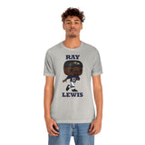 Ray Lewis Baltimore Ravens, Soft Cotton Bella and Canvas Short Sleeve Tee shirt