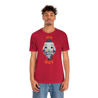 Mr Met New York Mets, Soft Cotton Bella and Canvas Short Sleeve Tee shirt
