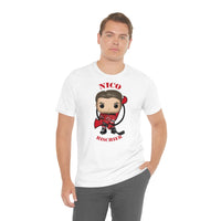 Nico Hischier New Jersey Devils, Soft Cotton Bella and Canvas Short Sleeve Tee shirt