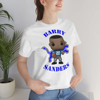 Barry Sanders Detroit Lions, Soft Cotton Bella and Canvas Short Sleeve Tee shirt