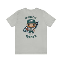 Carson Wentz Philadelphia Eagles (White Jersey), Soft Cotton Bella and Canvas Short Sleeve Tee shirt