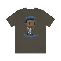 Barry Sanders Detroit Lions, Soft Cotton Bella and Canvas Short Sleeve Tee shirt