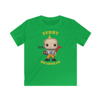 Terry Bradshaw Pittsburgh Steelers (White), Kids Gildan Softstyle Tee Shirt