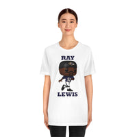 Ray Lewis Baltimore Ravens, Soft Cotton Bella and Canvas Short Sleeve Tee shirt