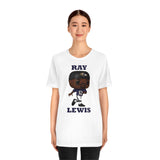 Ray Lewis Baltimore Ravens, Soft Cotton Bella and Canvas Short Sleeve Tee shirt