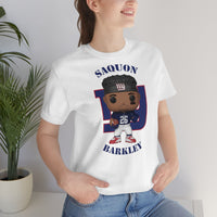 Saquon Barkley New York Giants, Soft Cotton Bella and Canvas Short Sleeve Tee shirt
