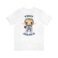 Troy Aikmen Dallas Cowboys, Soft Cotton Bella and Canvas Short Sleeve Tee shirt