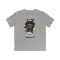 Lemar Jackson Baltimore Ravens, Kids Gildan Softstyle Tee Shirt
