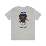 Lemar Jackson Baltimore Ravens, Soft Cotton Bella and Canvas Short Sleeve Tee shirt