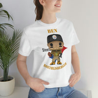 Ben Roethlisberger Pittsburgh Steelers Throwback, Soft Cotton Bella and Canvas Short Sleeve Tee shirt