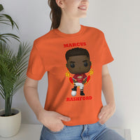 Marcus Rashford Manchester United, Soft Cotton Bella and Canvas Short Sleeve Tee shirt