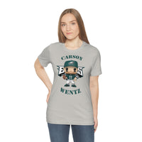 Carson Wentz Philadelphia Eagles (Green Jersey), Soft Cotton Bella and Canvas Short Sleeve Tee shirt