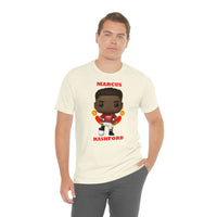Marcus Rashford Manchester United, Soft Cotton Bella and Canvas Short Sleeve Tee shirt