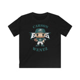 Carson Wentz Philadelphia Eagles Green Jersey, Kids Gildan Softstyle Tee Shirt