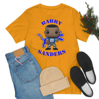 Barry Sanders Detroit Lions, Soft Cotton Bella and Canvas Short Sleeve Tee shirt