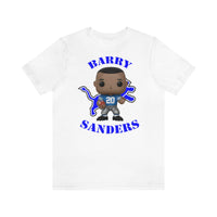 Barry Sanders Detroit Lions, Soft Cotton Bella and Canvas Short Sleeve Tee shirt