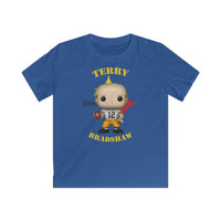 Terry Bradshaw Pittsburgh Steelers (White), Kids Gildan Softstyle Tee Shirt