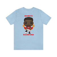 Marcus Rashford Manchester United, Soft Cotton Bella and Canvas Short Sleeve Tee shirt
