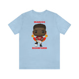 Marcus Rashford Manchester United, Soft Cotton Bella and Canvas Short Sleeve Tee shirt