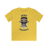 Zeke Elliott Dallas Cowboys (Blue), Kids Gildan Softstyle Tee Shirt