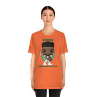 Giannis Antetokounmpo Milwaukee Bucks , Soft Cotton Bella and Canvas Short Sleeve Tee shirt