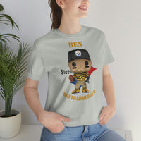 Ben Roethlisberger Pittsburgh Steelers Throwback, Soft Cotton Bella and Canvas Short Sleeve Tee shirt