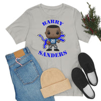 Barry Sanders Detroit Lions, Soft Cotton Bella and Canvas Short Sleeve Tee shirt