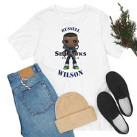 Russell Wilson Seattle Seahawks (Large), Soft Cotton Bella and Canvas Short Sleeve Tee shirt