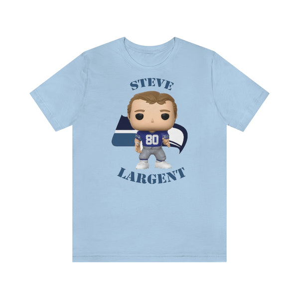 Steve Largent Seattle Seahawks, Soft Cotton Bella and Canvas Short Sleeve Tee shirt