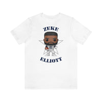 Zeke Elliott Dallas Cowboys (Throwback), Soft Cotton Bella and Canvas Short Sleeve Tee shirt