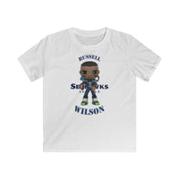 Russell Wilson Seattle Seahawks (Large), Kids Gildan Softstyle Tee Shirt