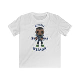 Russell Wilson Seattle Seahawks (Large), Kids Gildan Softstyle Tee Shirt
