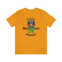 Russell Wilson Seattle Seahawks (Green), Soft Cotton Bella and Canvas Short Sleeve Tee shirt