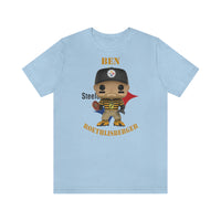 Ben Roethlisberger Pittsburgh Steelers Throwback, Soft Cotton Bella and Canvas Short Sleeve Tee shirt