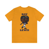 Ray Lewis Baltimore Ravens, Soft Cotton Bella and Canvas Short Sleeve Tee shirt