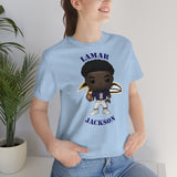 Lemar Jackson Baltimore Ravens, Soft Cotton Bella and Canvas Short Sleeve Tee shirt
