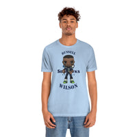Russell Wilson Seattle Seahawks (Large), Soft Cotton Bella and Canvas Short Sleeve Tee shirt