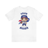 Josh Allen Buffalo Bills, Soft Cotton Bella and Canvas Short Sleeve Tee shirt