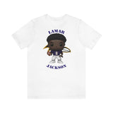 Lemar Jackson Baltimore Ravens, Soft Cotton Bella and Canvas Short Sleeve Tee shirt