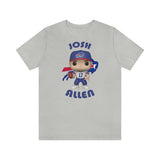 Josh Allen Buffalo Bills, Soft Cotton Bella and Canvas Short Sleeve Tee shirt