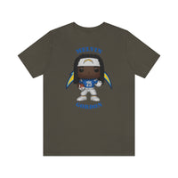 Melvin Gordon L.A Chargers, Soft Cotton Bella and Canvas Short Sleeve Tee shirt