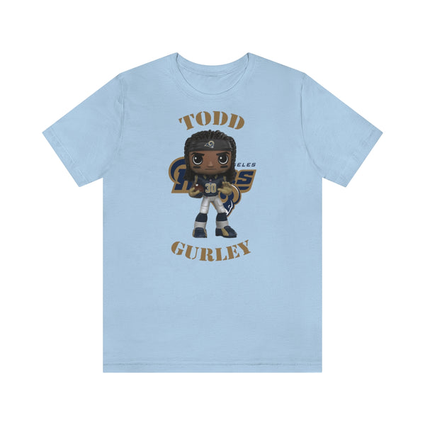 Todd Gurley L.A Rams (Large), Soft Cotton Bella and Canvas Short Sleeve Tee shirt